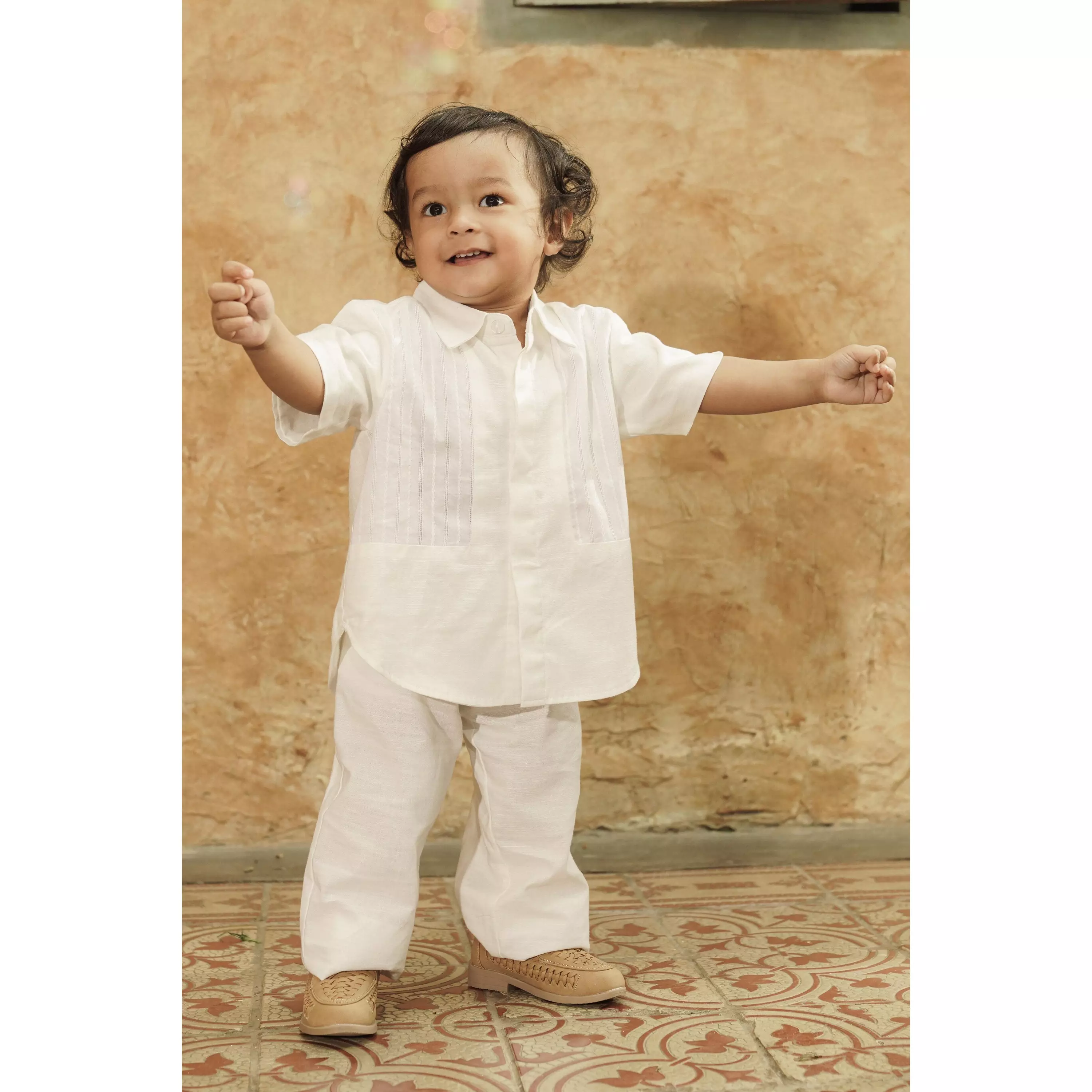 Mothercare x Benang Jarum Raya Collection Texture Top - Baju Lebaran Anak Laki-laki