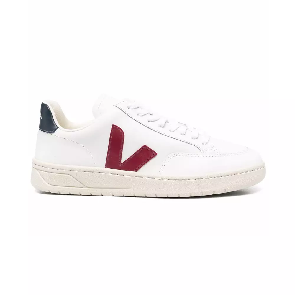 Jual Veja Veja V-12 Low Top Sneakers Leather Extra White Marsala ...