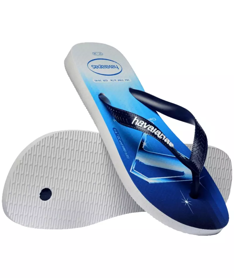 Havaianas 0052 Top Heróis Dc White/Navy Blue - Sandal Pria