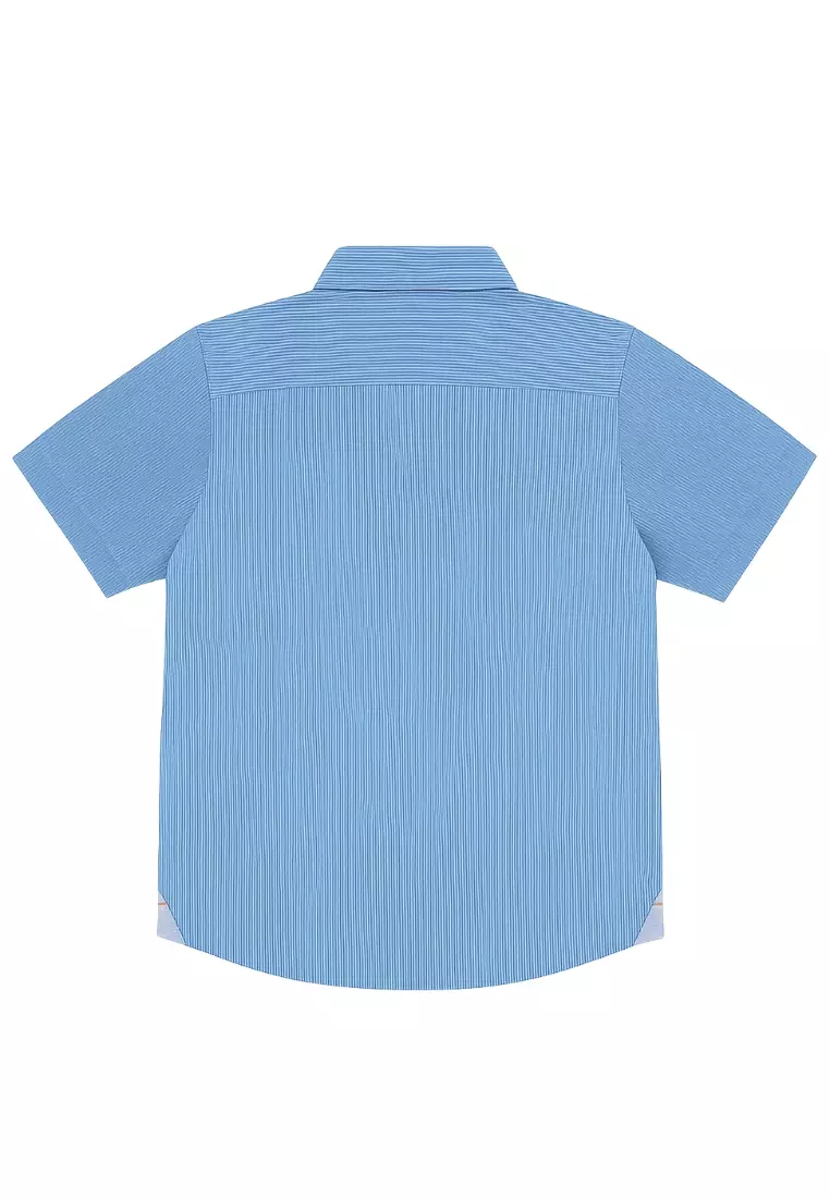 POLICE Kemeja Salur Cotton Anak Laki Laki