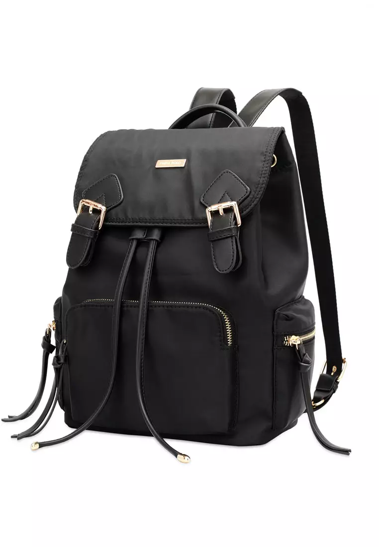 Women's Top Flap Backpack - Black