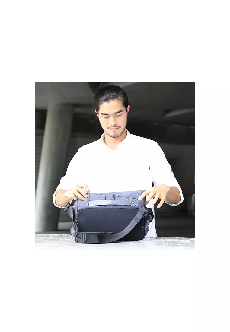 用途多變‧潮流隨身‧R1 時尚斜孭袋-牛仔靛藍