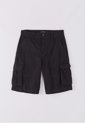 Terranova black Men's Plain Cargo Shorts 404DDAA46E7468GS_1