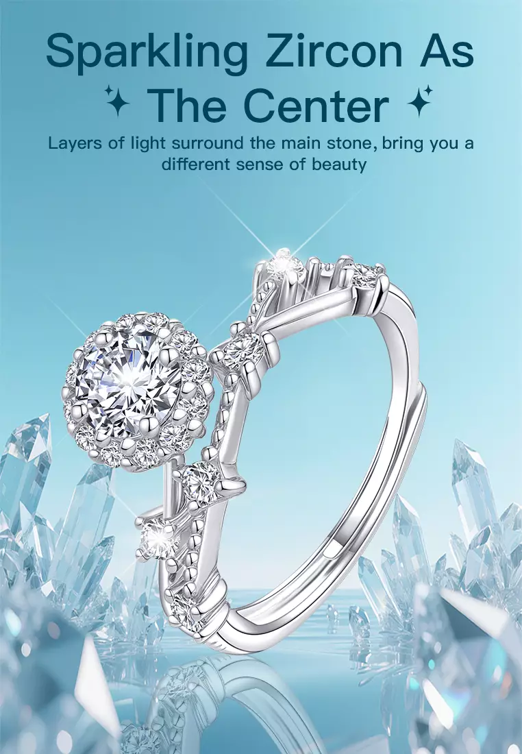 Cincin Wanita Perhiasan Berlian Elegan Korea Original Cincin Cewek Anti Luntur Titanium Wanita Rings