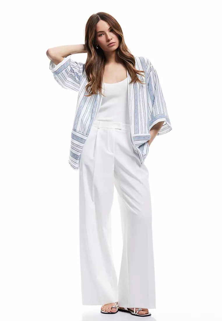 3/4 Wide Sleeve Oversize Kimono Jacket