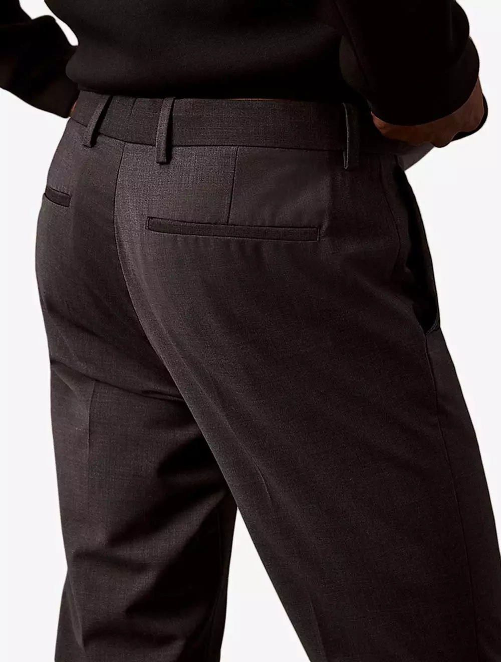 Calvin Klein - Slim Wool Blend Trousers - Grey - grey