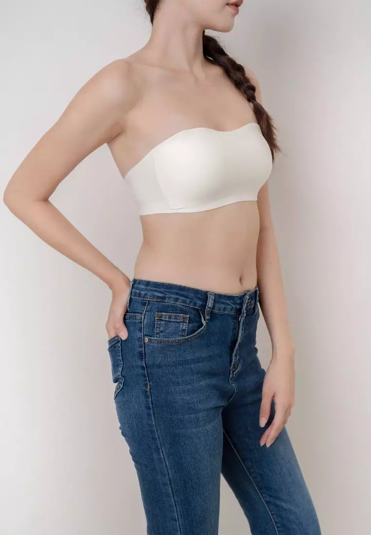 Seamless Strapless Bra White