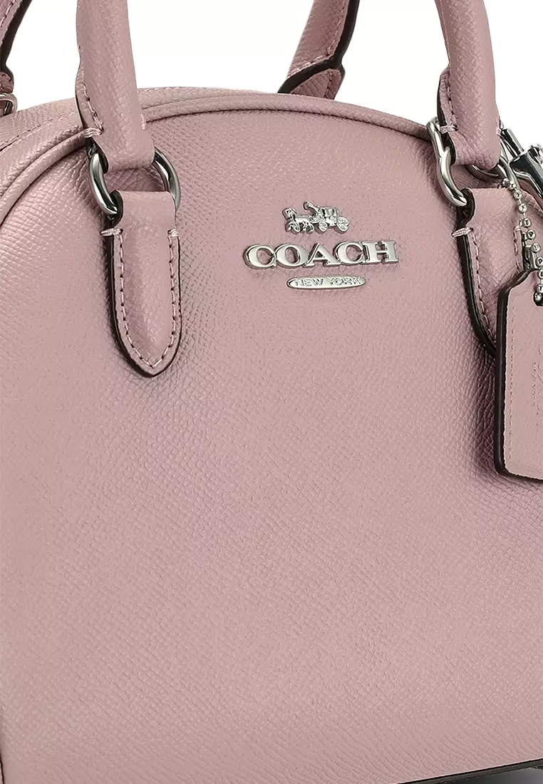 COACH CJ524 Mini Rowan Crossbody Bag With Puffy Diamond Quilting SV/Light  Pink