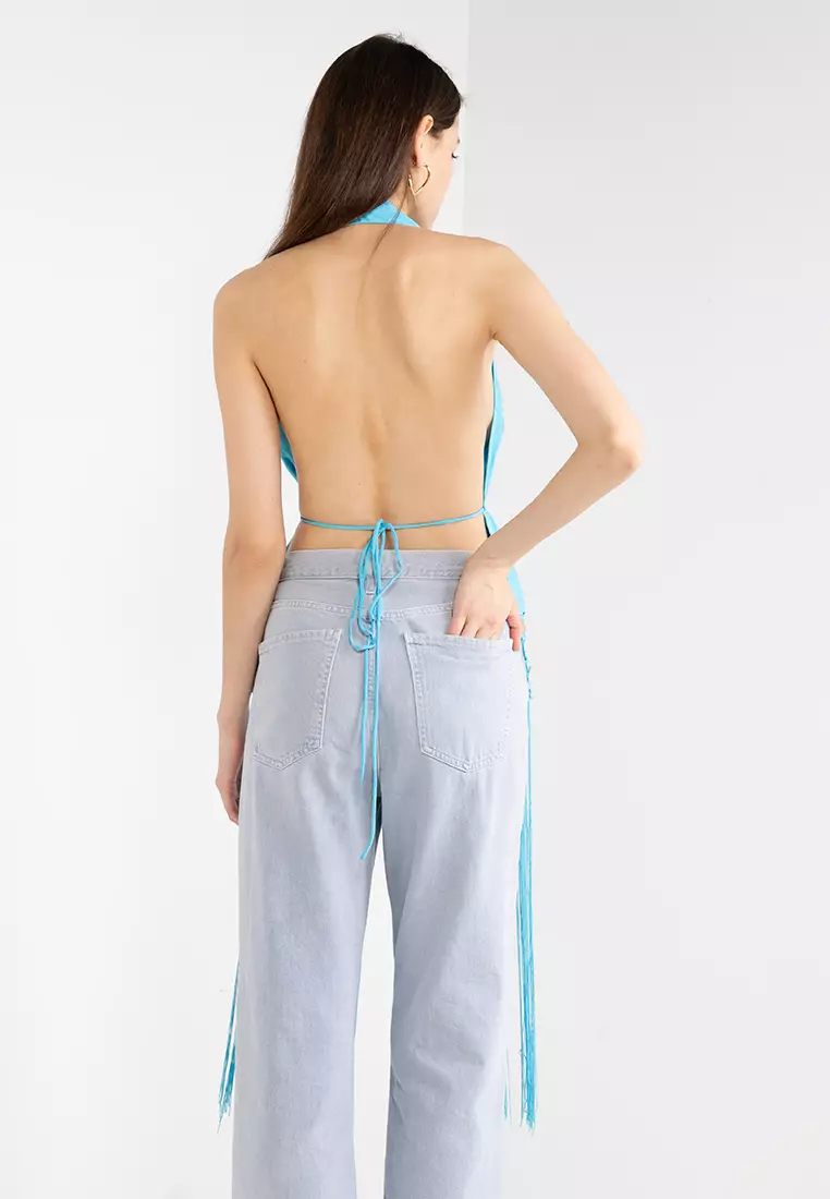 新品未使用　ZARA 2025年 FX FR CT 14 FRINGED JACKET - Light blue | ZARA United States