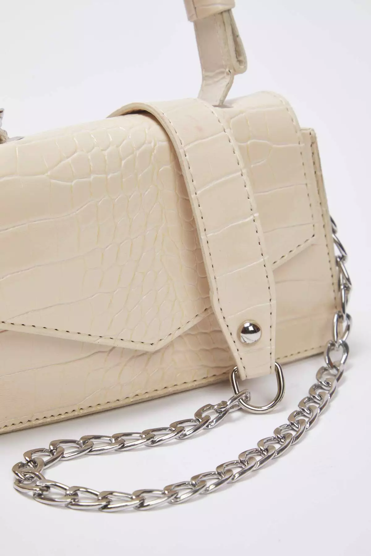 Beige Textured Crossbody Women's Mini/Small City Bag