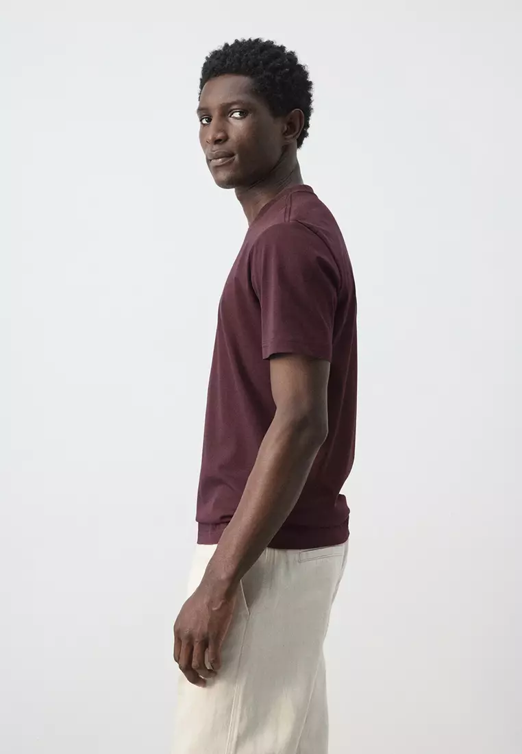 100% 棉修身剪裁T恤