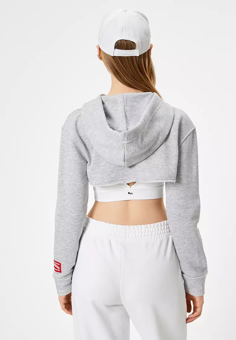 Crop Sweatshirt Hooded Sweatshirt