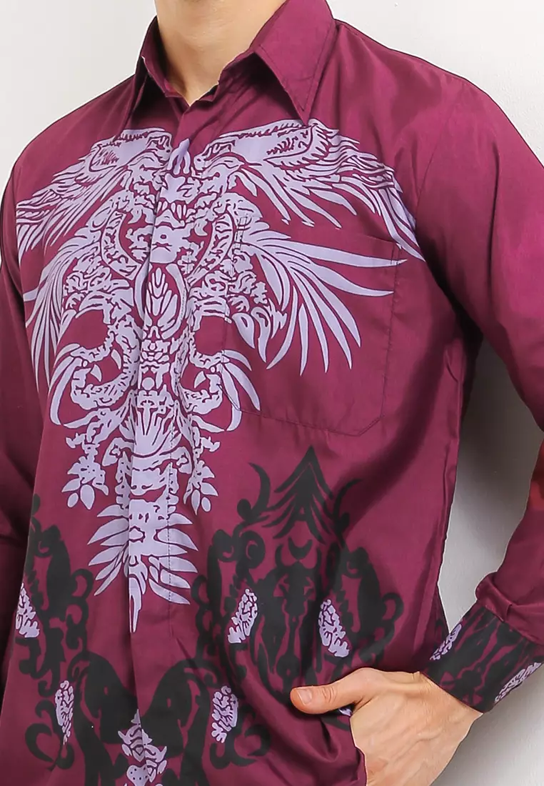 Adiwijaya Kemeja Batik Exclusive Premium Pria Casual Modern Lengan Panjang