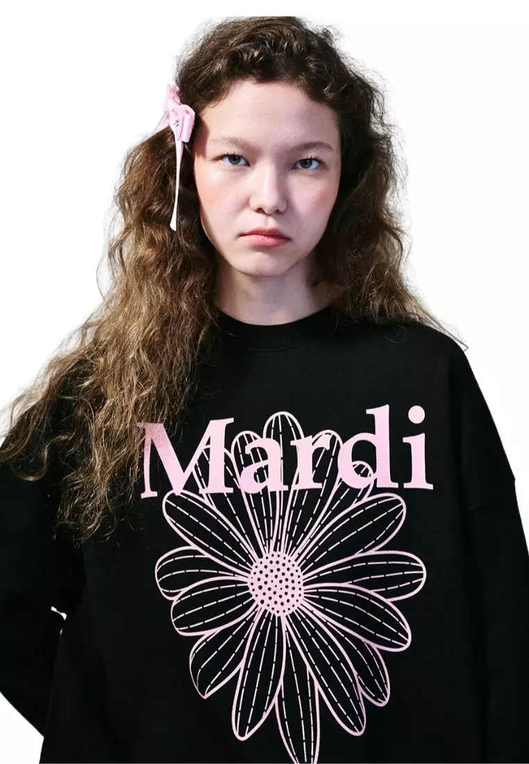 Sweatshirt Flowermardi - Black Pink