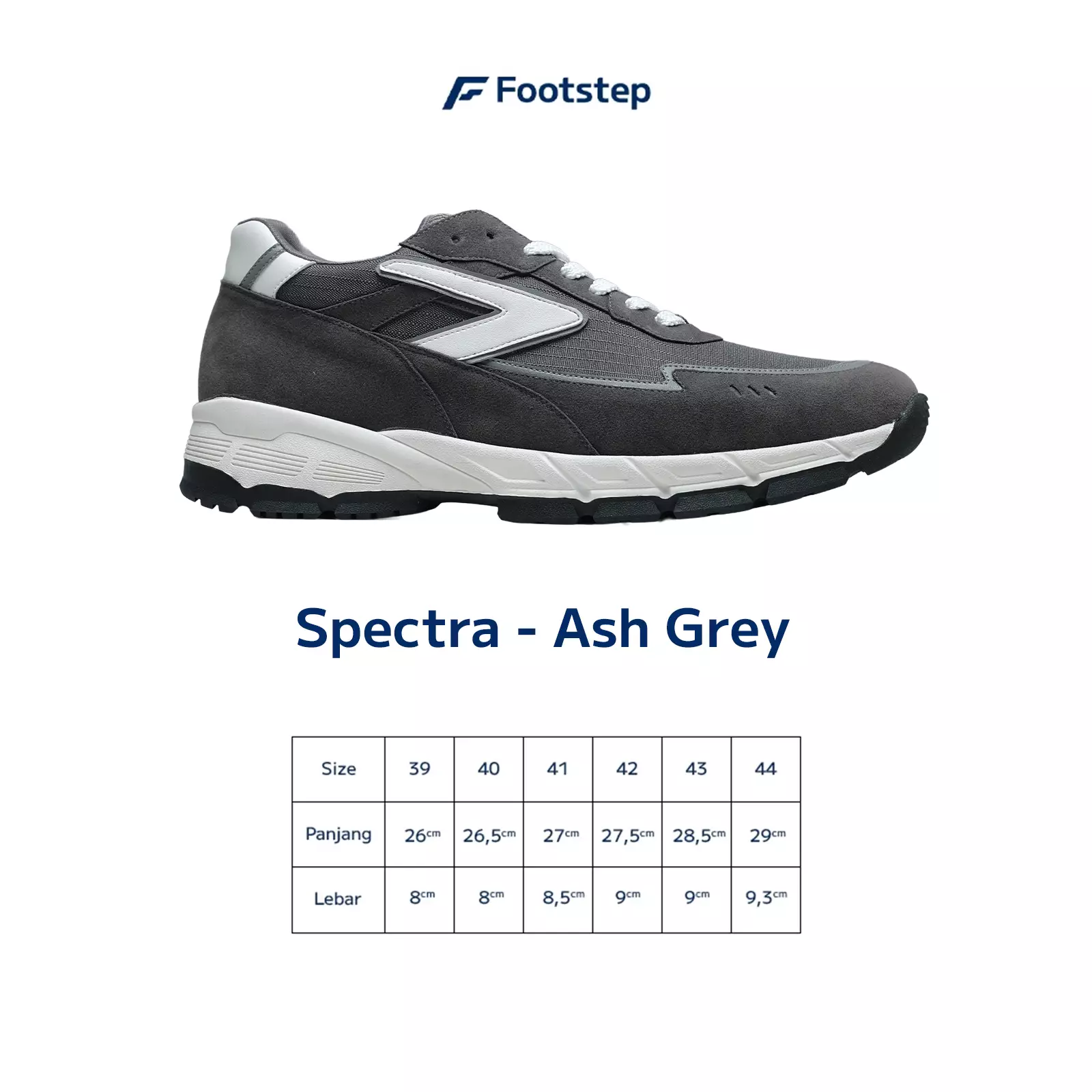 Spectra Grey Sepatu Pria Sneakers