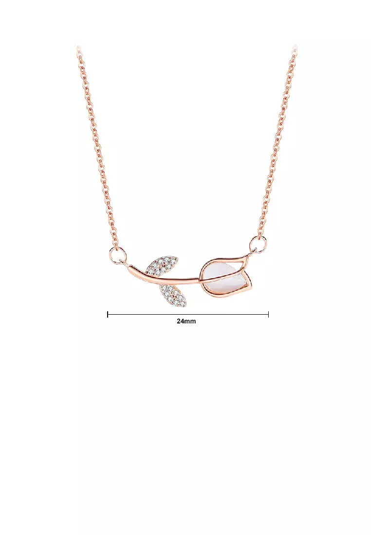 Gold tulip clearance necklace