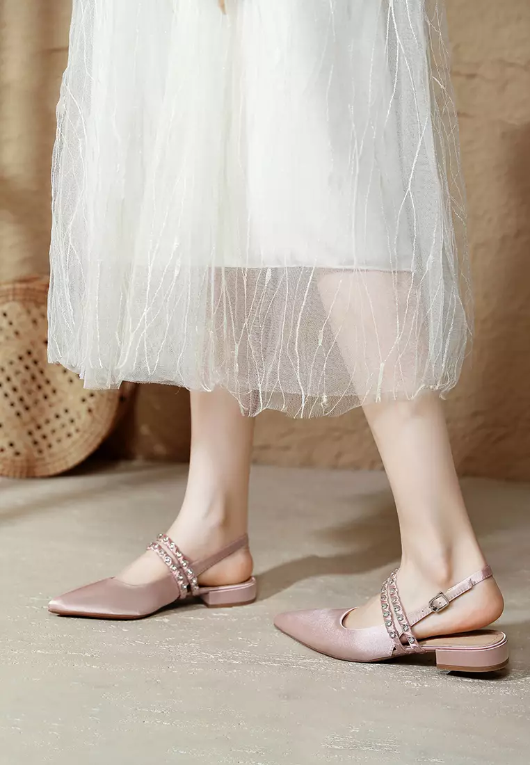 2.5CM Rhinestone Strap Slingback Heel TE578-29