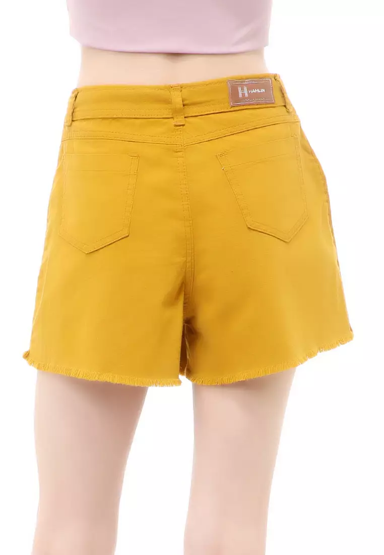 Madoc Short Skirt Pants Rok Celana Pendek Kasual Wanita Stylish Material Denim ORIGINAL - Yellow