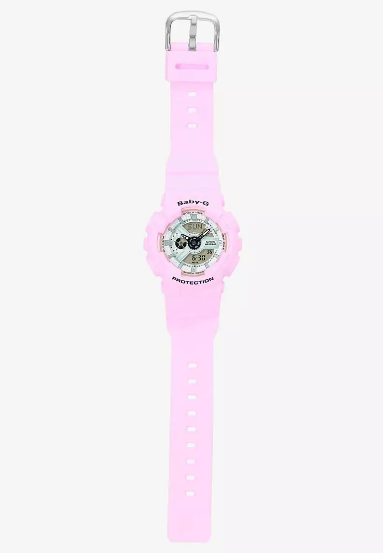 Casio Baby-G - Jam Tangan Wanita - Light Pink - Resin Strap - BA-110BE-4ADR
