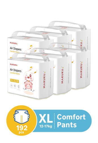 MAKUKU white Baby Super Professional  Air Diapers Comfort Pants, XLarge 32s x 6 packs (192pcs) 42AE7ES8889F15GS_1