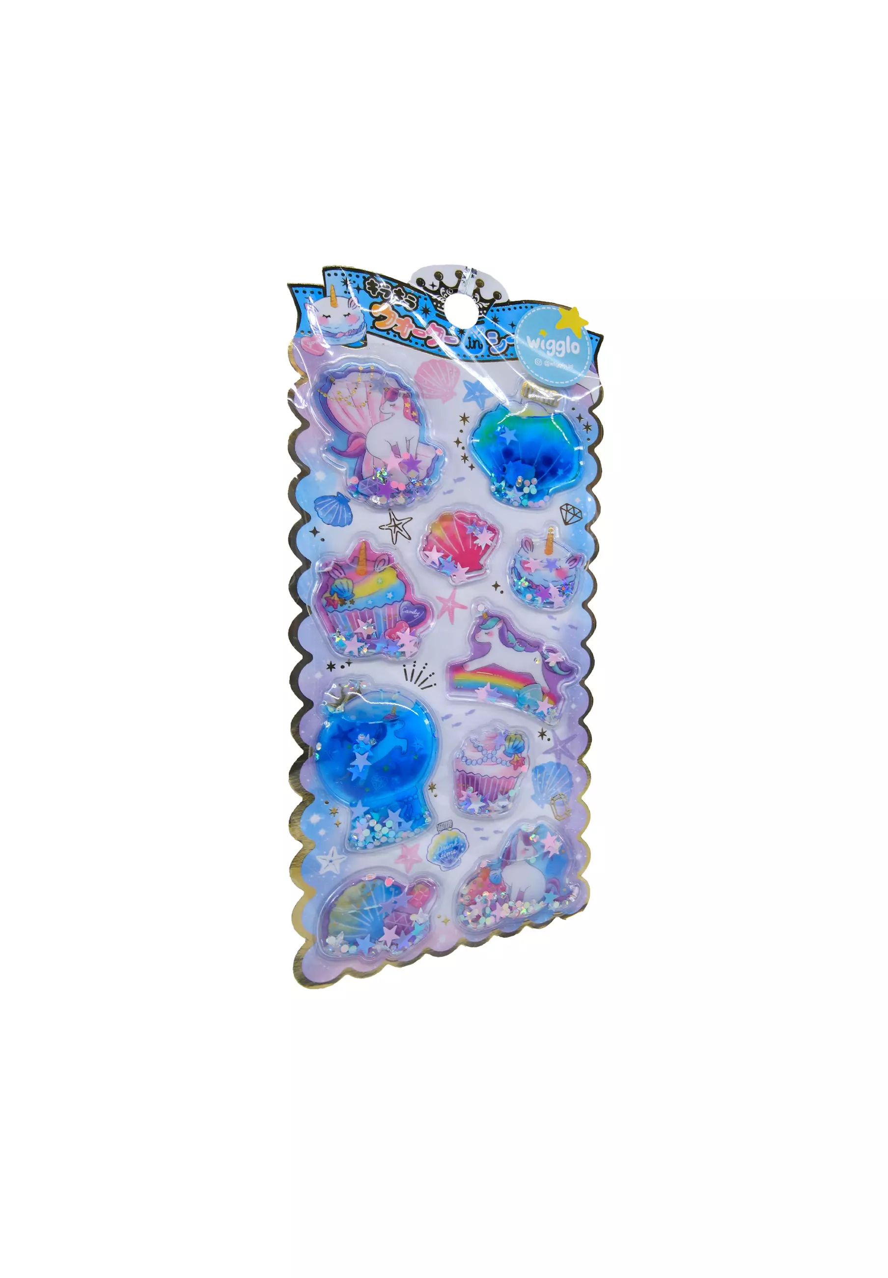 Glitter Sticker Blue Purple Mix