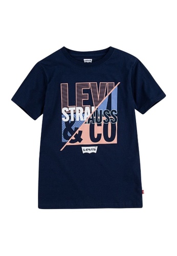 Levi's blue Levi's Boy's Levi Strauss & Co. Graphic Short Sleeves Tee - Dress Blue C4713KA0300540GS_1