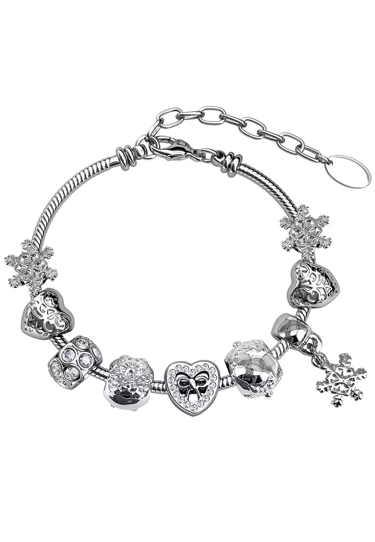 White gold bracelet charms clearance