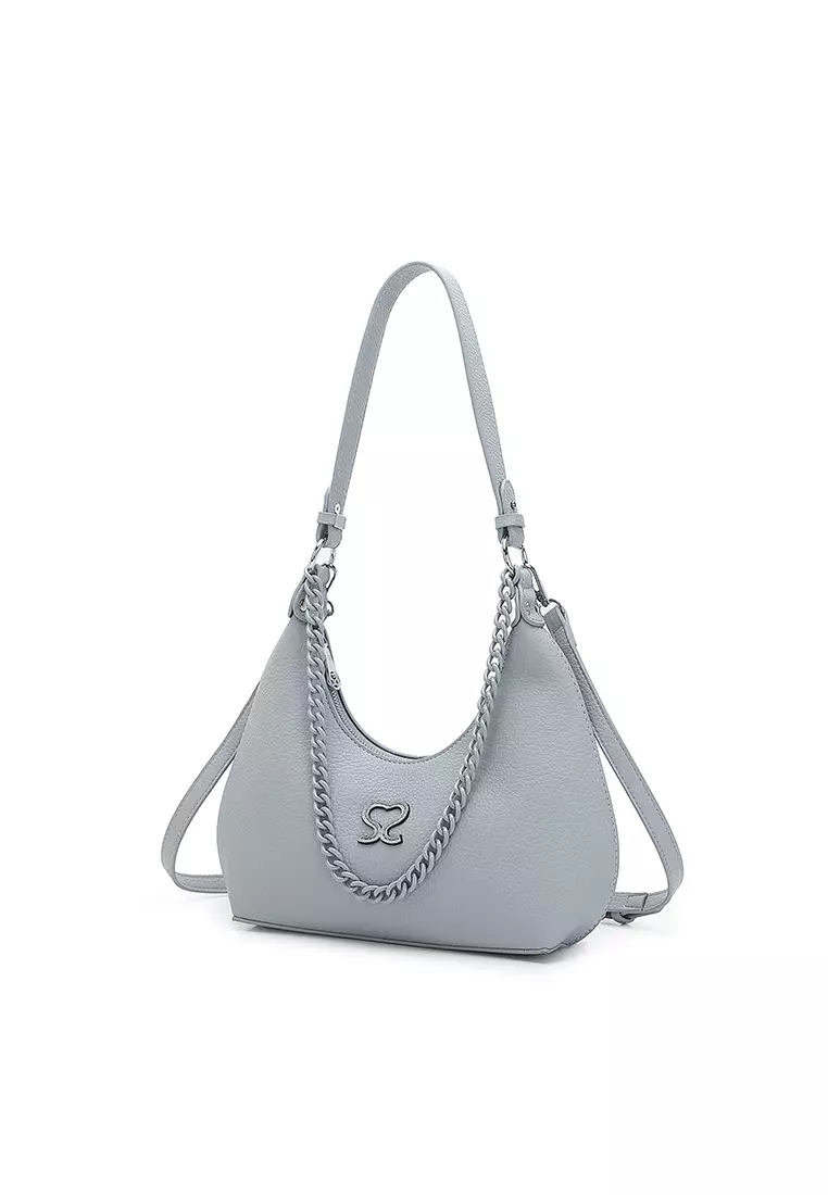 Women's Top Handle Bag / Sling Bag / Crossbody Bag / Shoulder Bag (Tas Tangan Wanita / Tas Selempang Wanita / Tas Bahu Wanita) - Biru