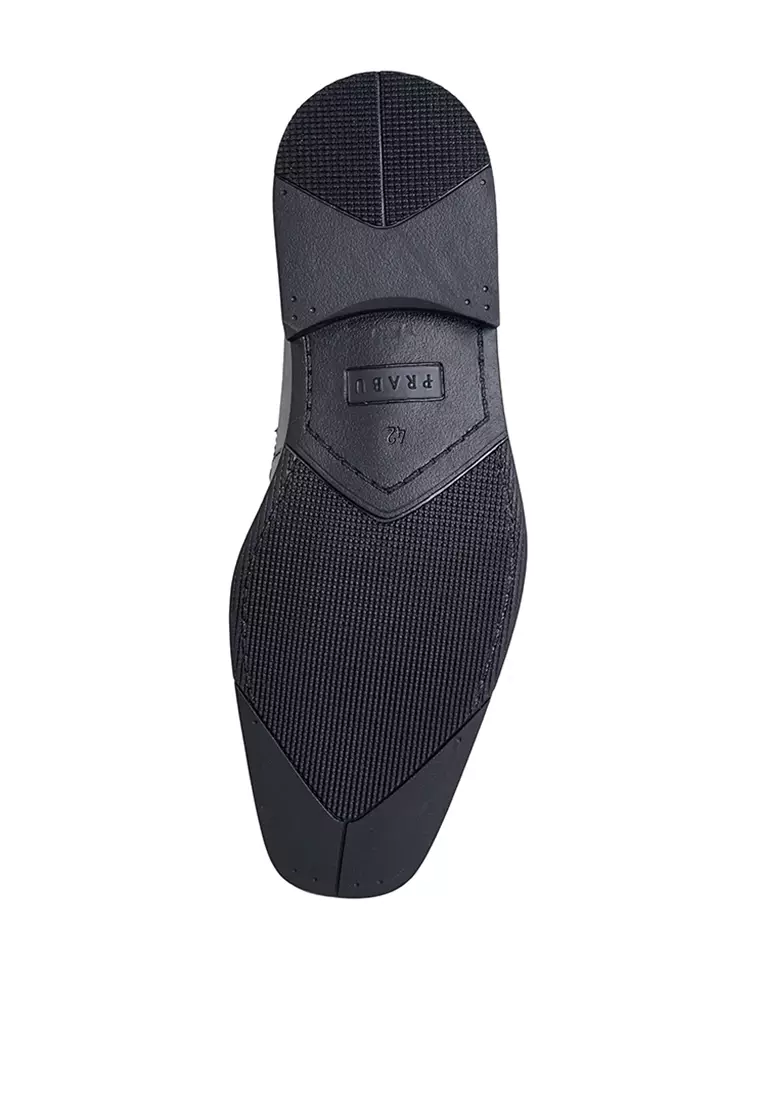 Prabu - Bhanu Black Sepatu Kulit Slip On Pria