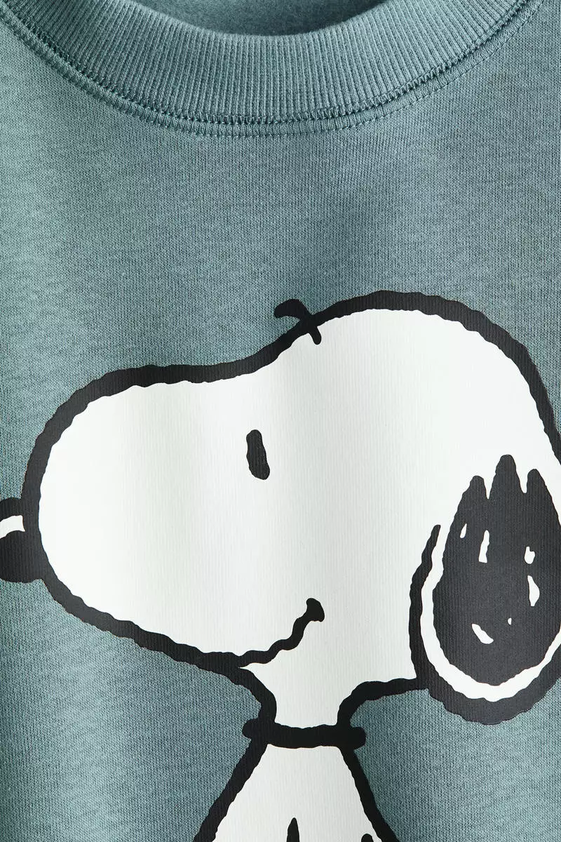 Oversized print-motif sweatshirt