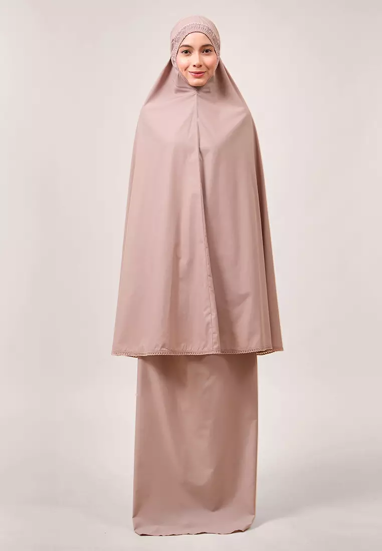 Siti Khadijah Telekung Modish Rehana in Wood Mauve