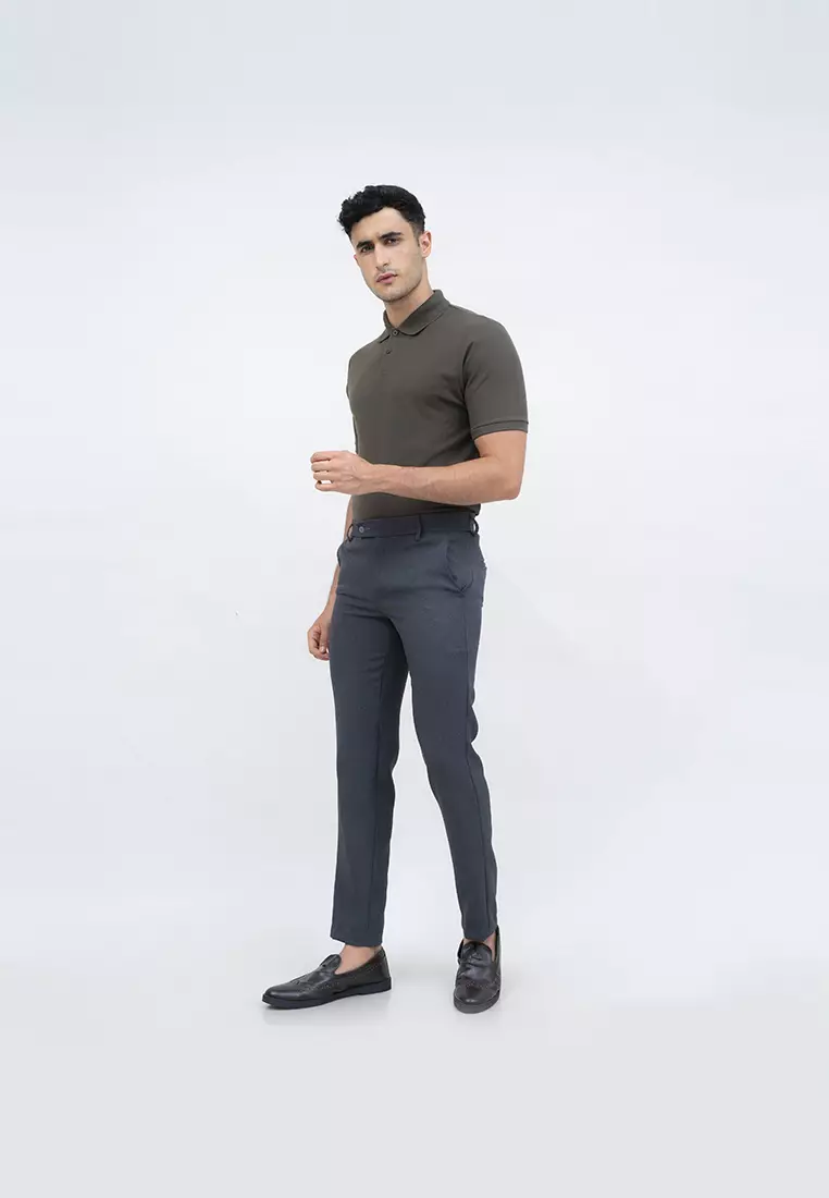 polo shirt baju kaos kerah polo slim houseofcuff abu tua