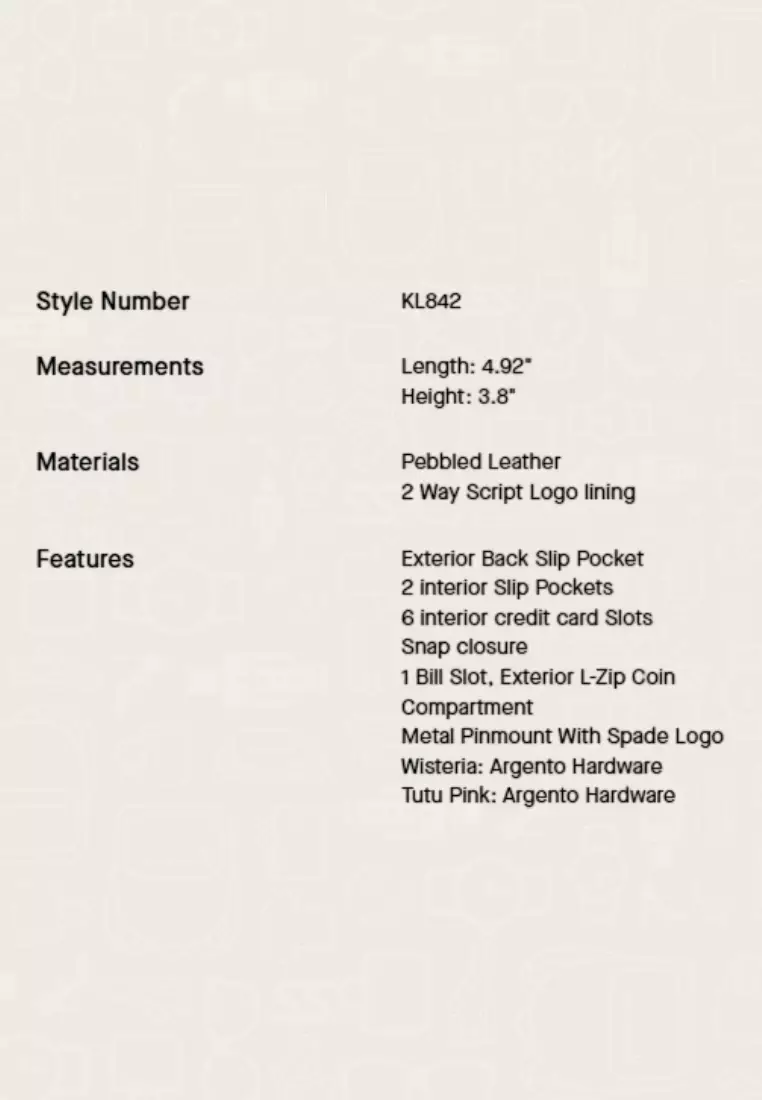 Kate Spade Lena Small L Zip Wallet Black