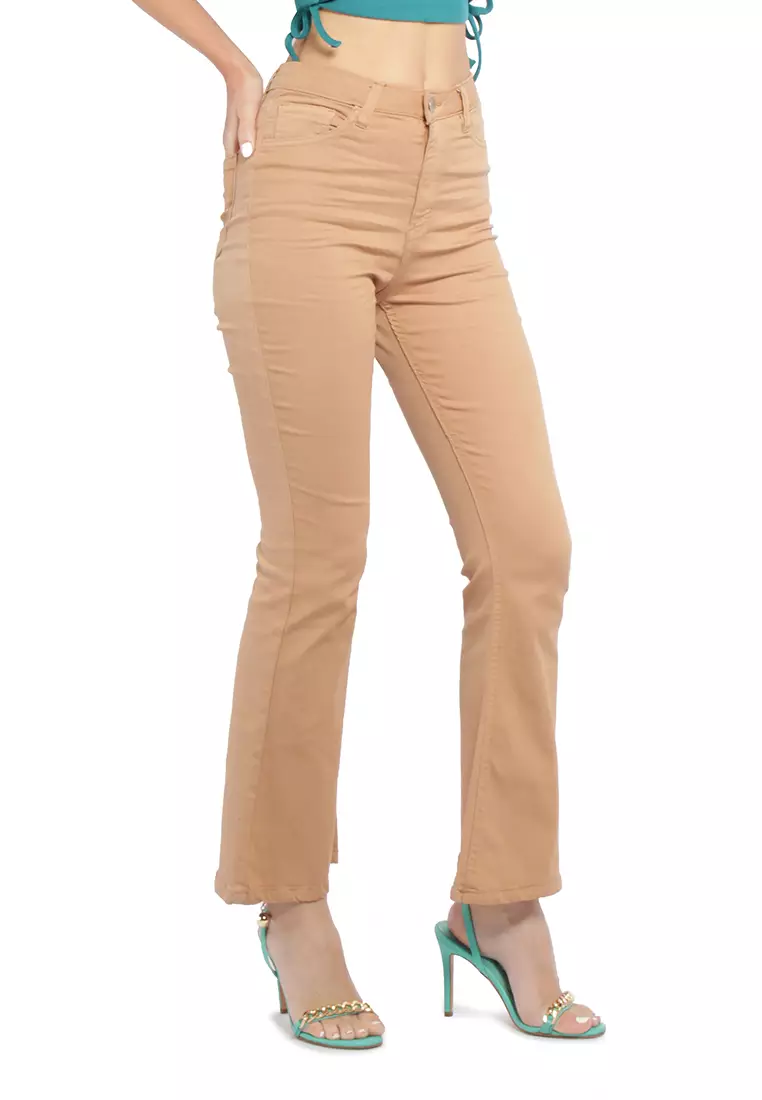 Camel Waist Flared Jeans