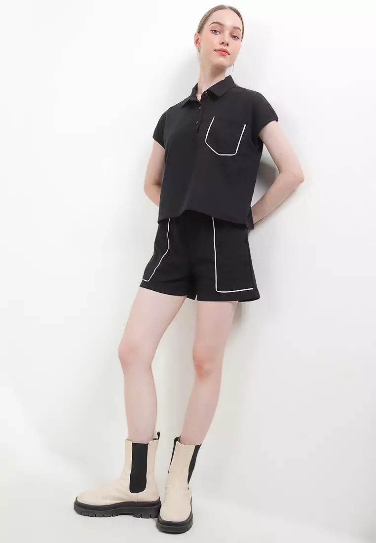 Blouse Top Pocket Short Pants