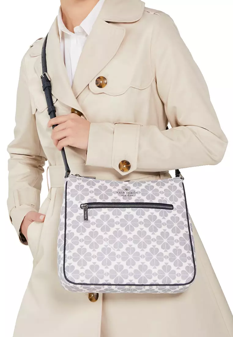 Signature Spade Flower Large Swingpack Crossbody Bag in Navy Multi KG481