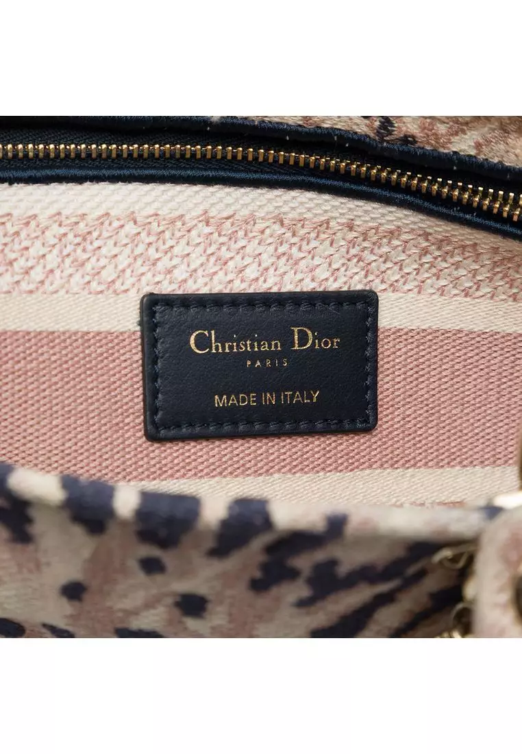 Pre-Loved Dior Medium Embroidered Canvas Tie Dye Lady D Lite