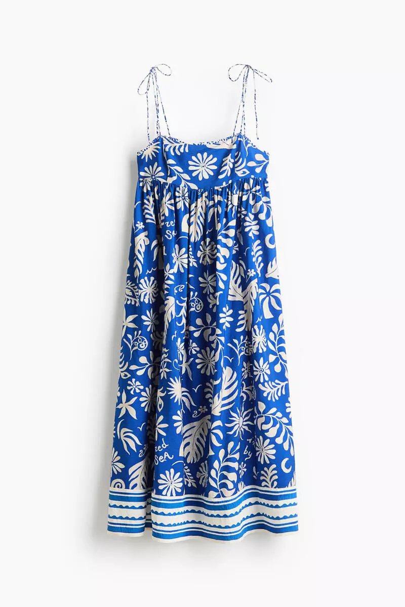 Tie-strap midi dress
