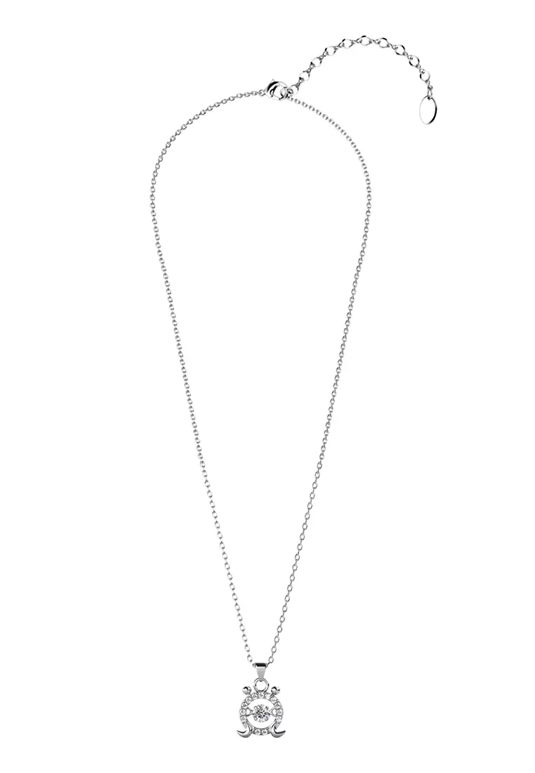 Dancing Horoscope Pendant Cancer WG - Kalung Crystal Swarovski by Her Jewellery