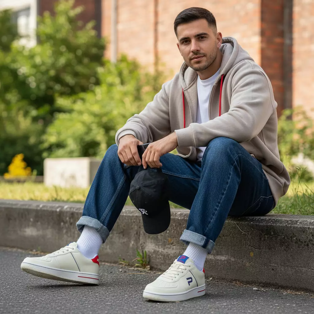 PAULMAY - Sepatu Sneakers Pria Denver - Cream Blue