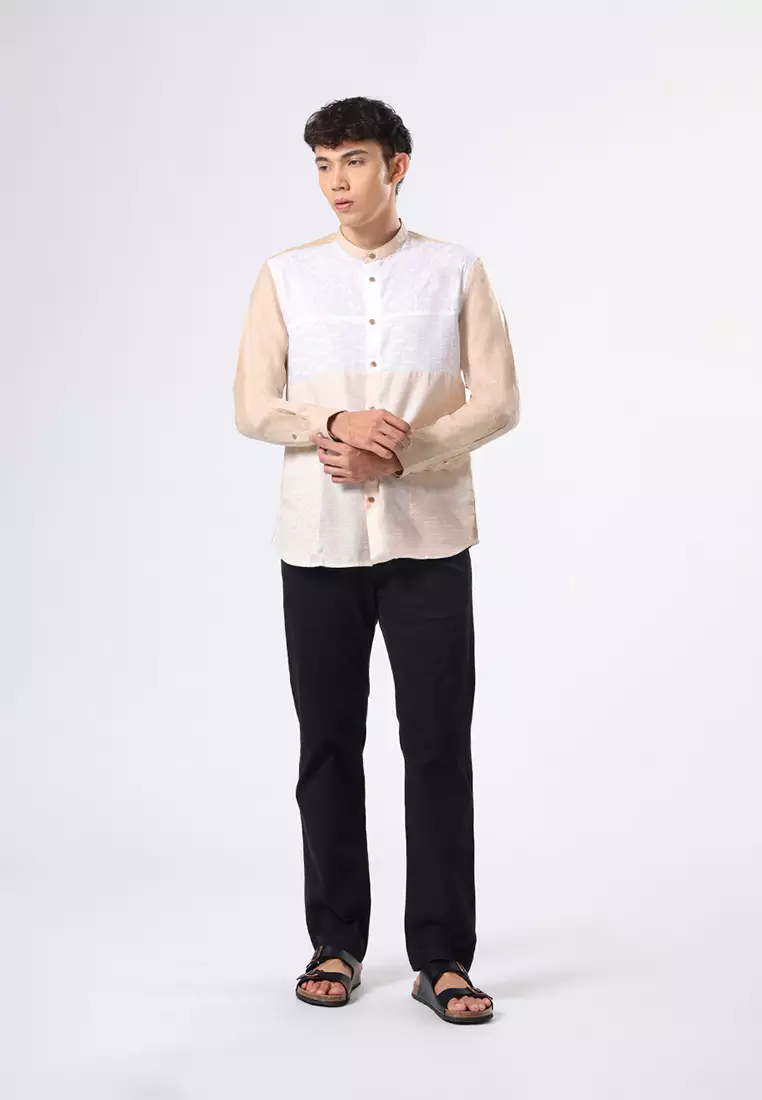 Kemeja Koko Pria Lengan Panjang Baju Muslim Pria TERNATE KHAKY