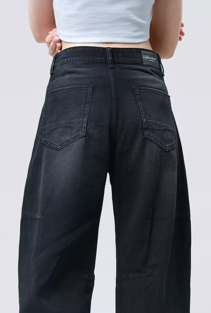 Celana Jeans Wanita Barrel Sora