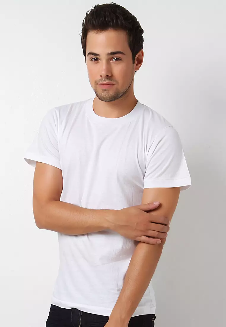 Buy Wearslim® Men's Premium White Round Neck Sleeveless Slim Fit