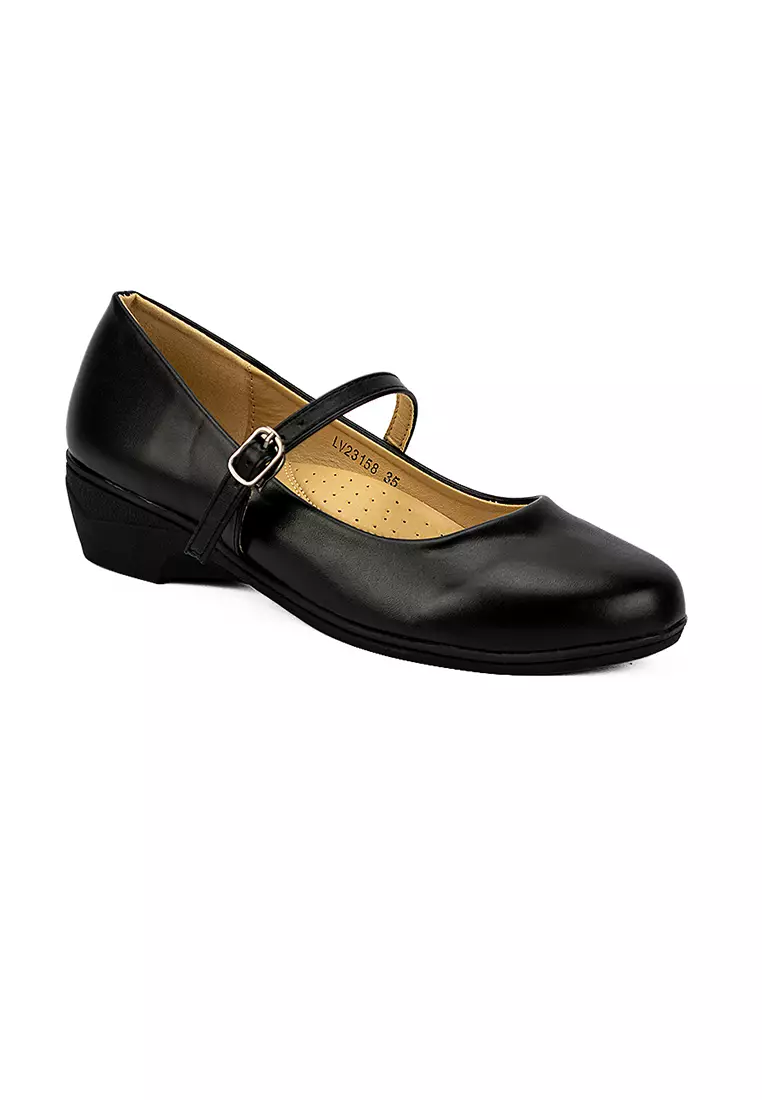 Women's Flats School Shoes LW 23158 Black C22 C33 C37 C52 C70 C71