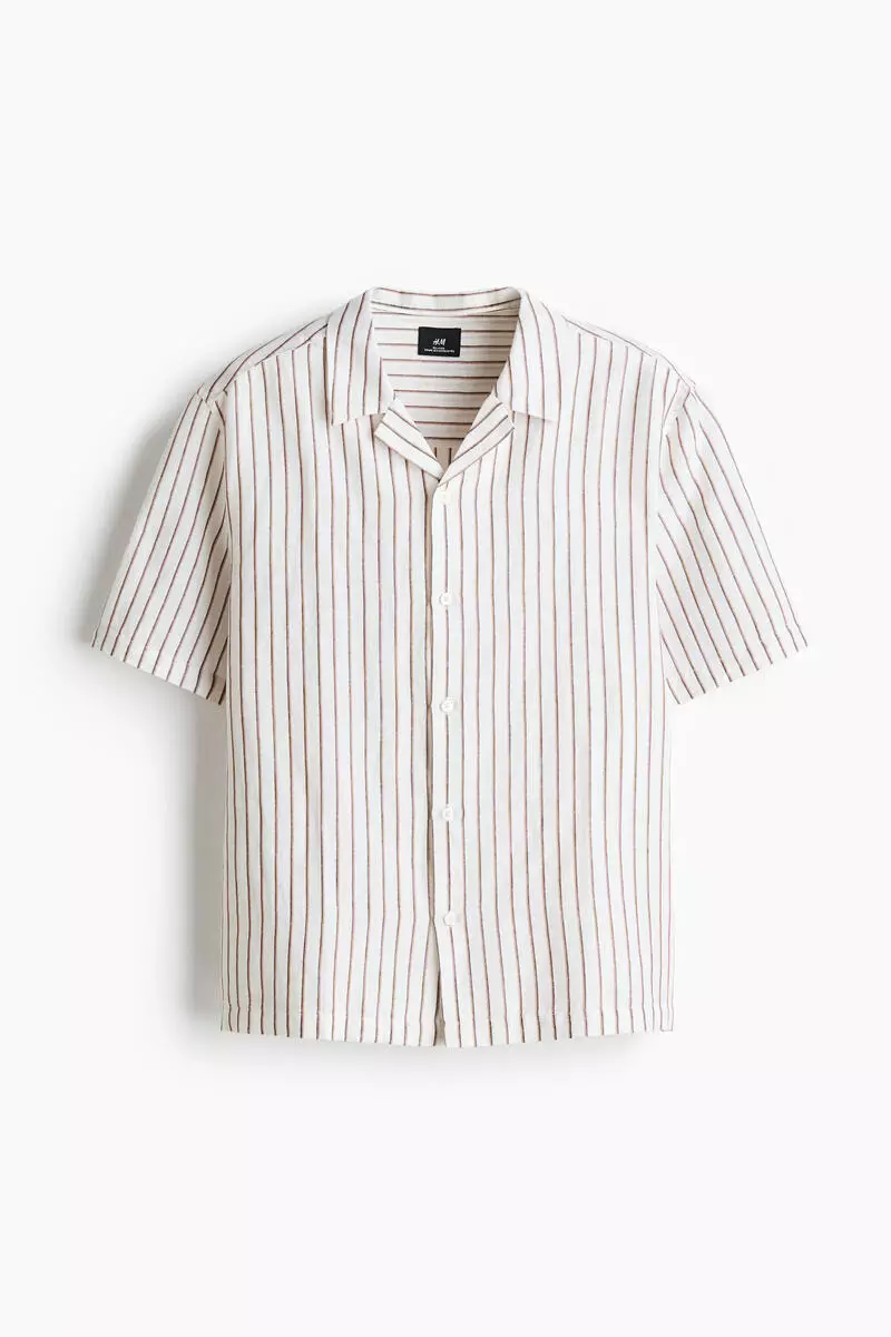 Relaxed Fit Linen-blend resort shirt