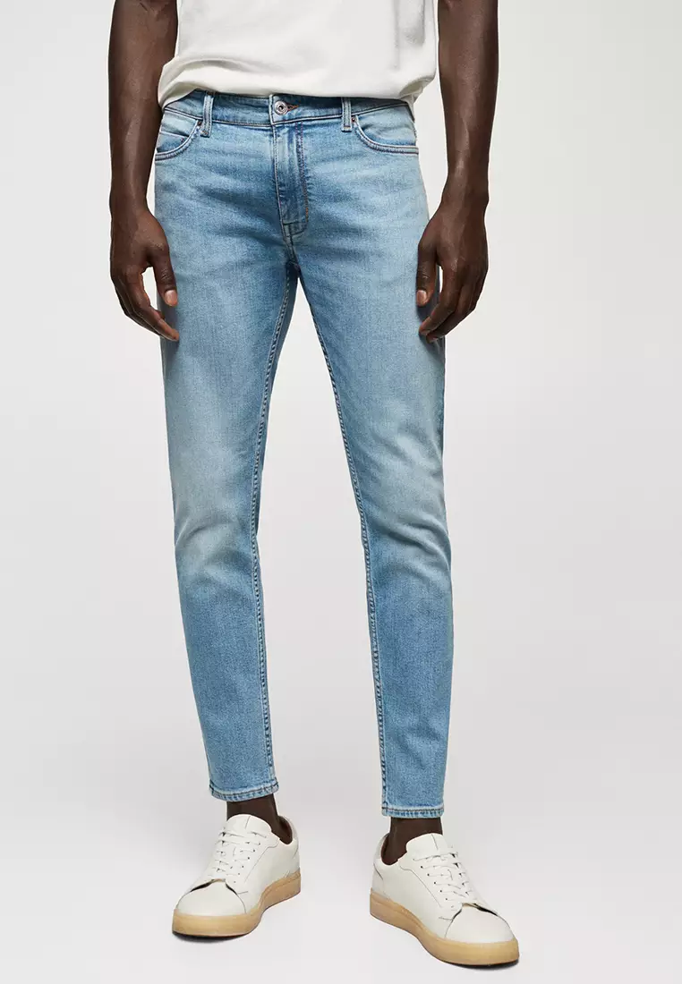 Buy MANGO Man Tom Tapered Cropped Jeans Online ZALORA Malaysia