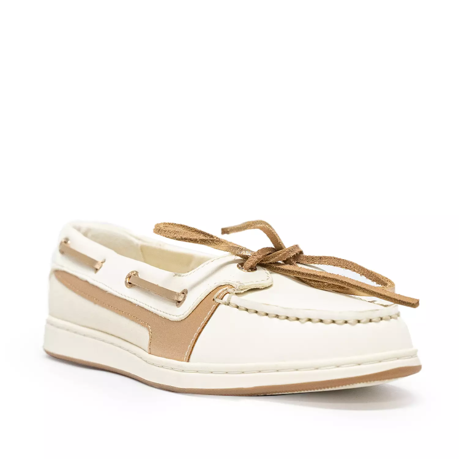 Women's Starfish 1 Eye Boat Shoes - Beige/Gold (25F02472)
