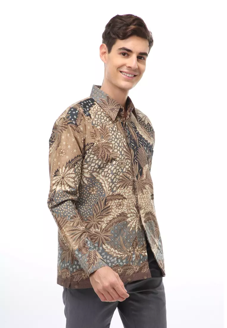 Kendrick Atasan Formal Kemeja Batik Pria Adiguna Long Sleeve Material Cotton ORIGINAL