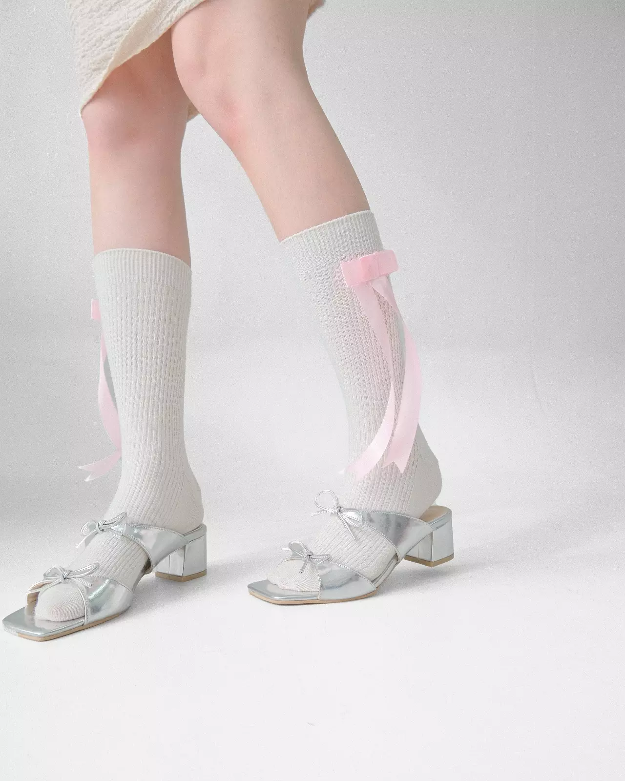 INPACA Reeve Party Block Heels Metallic