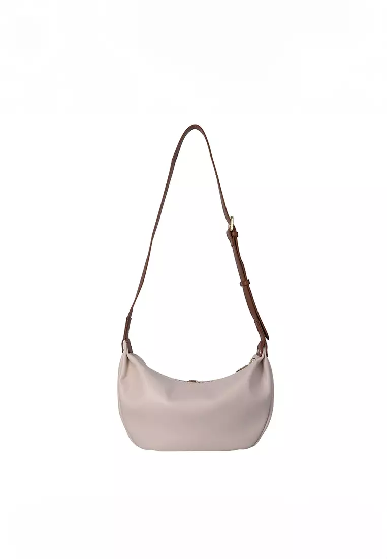 Kora Strap Detail Crossbody Bag - Nude